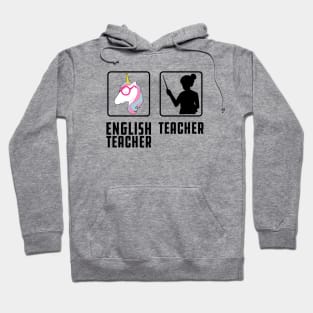 English Teacher Unicorn Hoodie